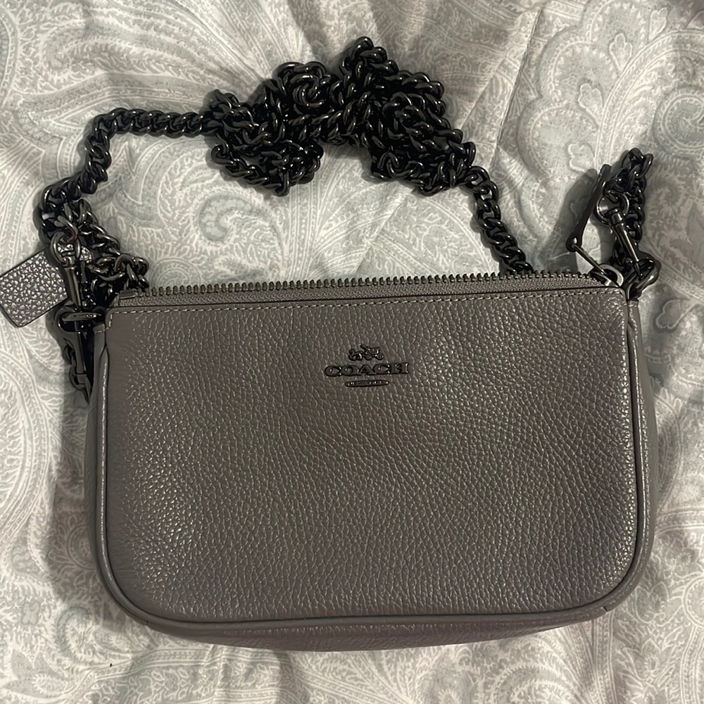 Small Coach Clutch with Chain Strap